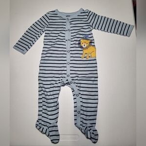 Carter's Striped Footie with Lion Patch